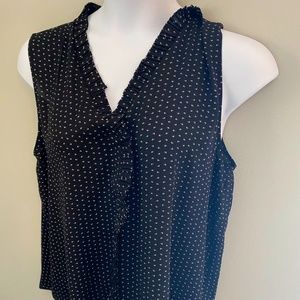 Ann Taylor ruffle edge shell NWT